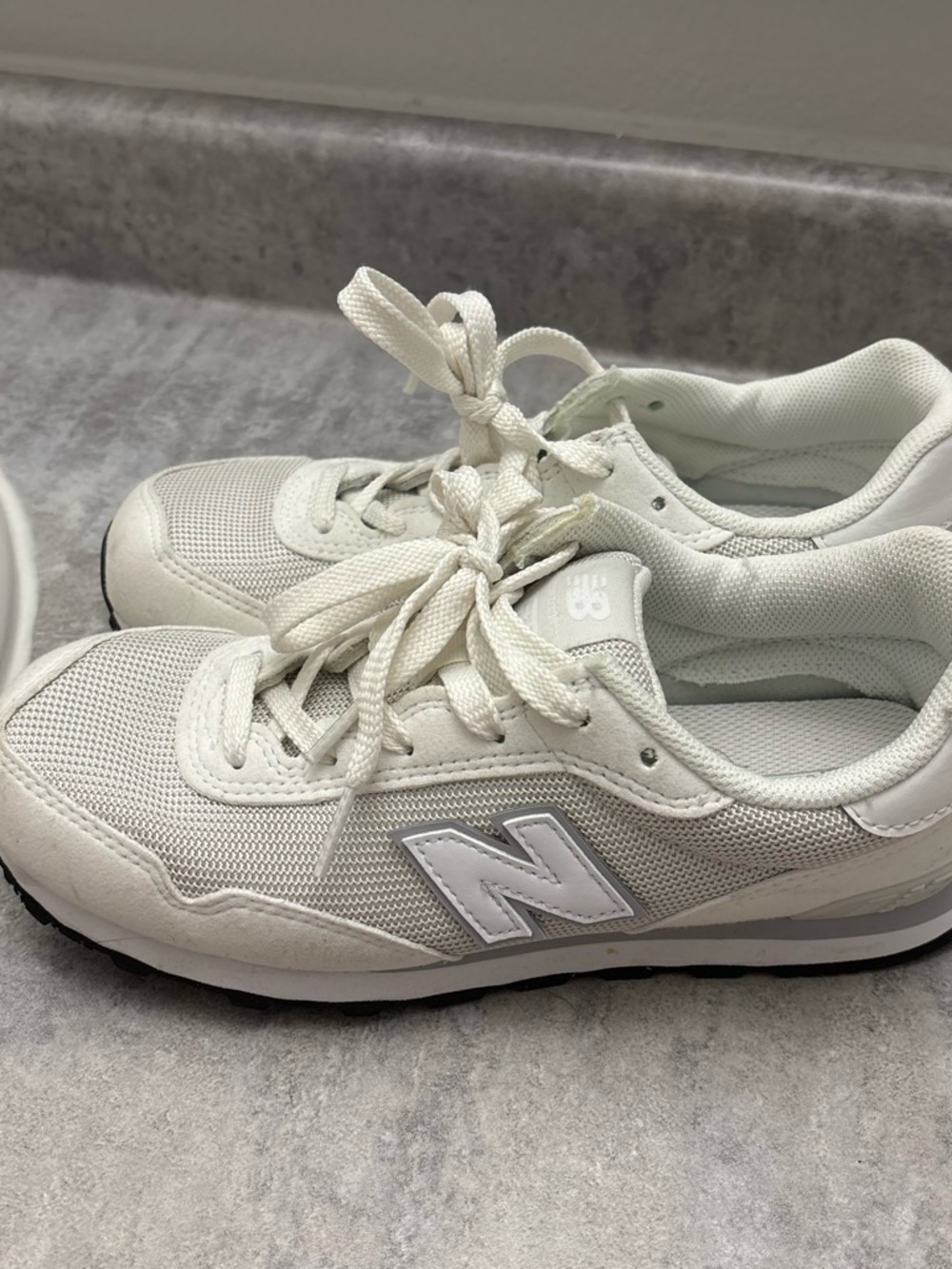 New Balance White Gray Low-Top Sneakers